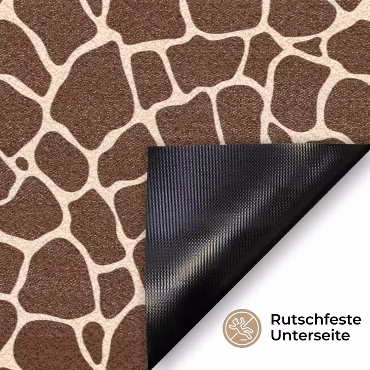 Patroon - Giraf - Bruin Deurmat klein 898 -antislip_DE