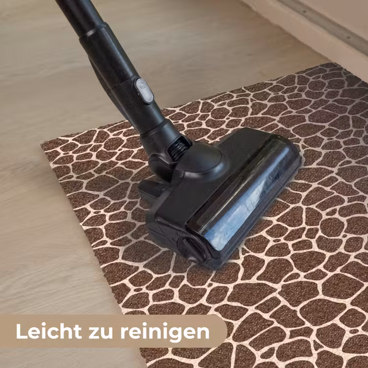Patroon - Giraf - Bruin Deurmat klein 898 -reinigen_DE