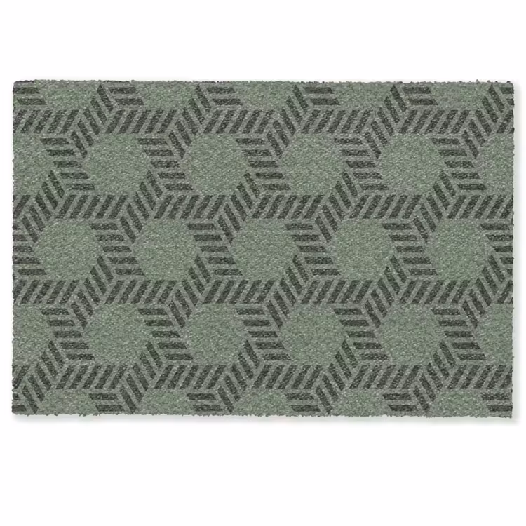 Patroon - Groen - Geometrisch Deurmat klein 898 -zkaufland3d