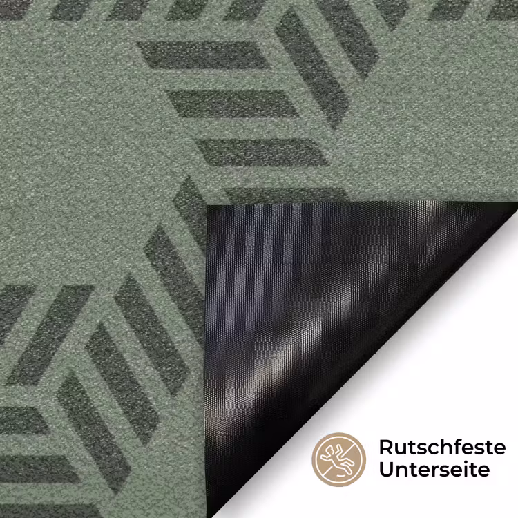 Patroon - Groen - Geometrisch Deurmat klein 898 -antislip_DE