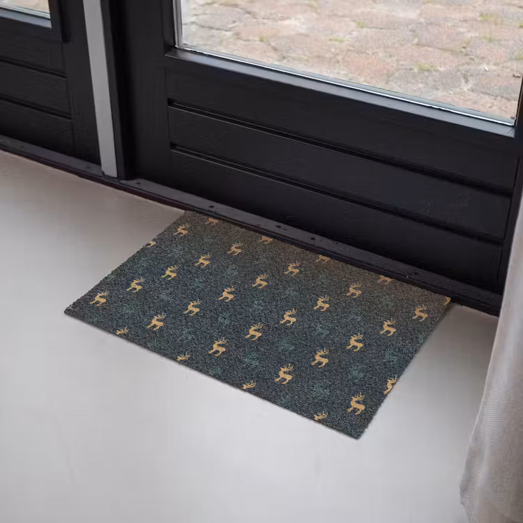 Patroon - Groen - Herten Deurmat klein 898 -sfeer2