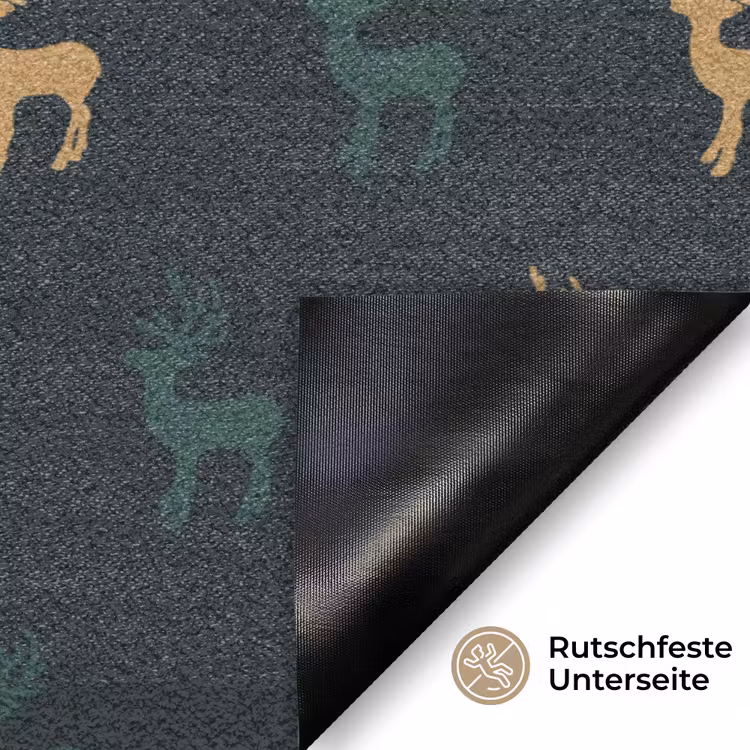 Patroon - Groen - Herten Deurmat klein 898 -antislip_DE