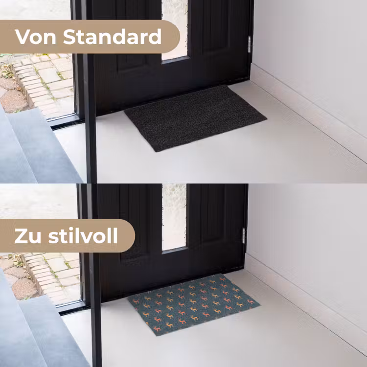 Patroon - Herten - Blauw Deurmat klein 898 -voor-na_DE