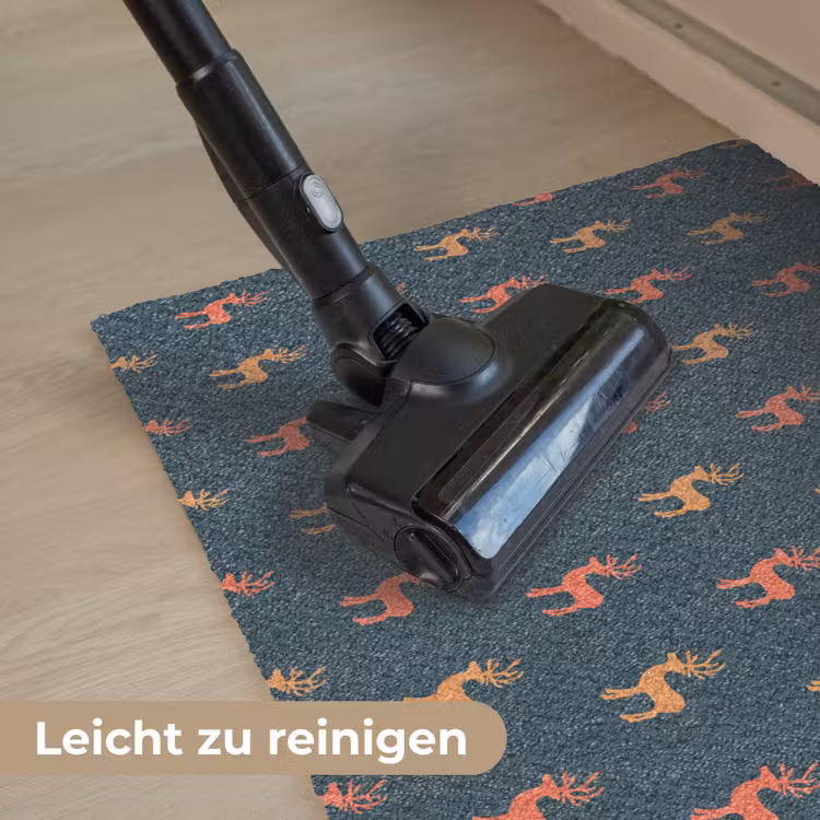 Patroon - Herten - Blauw Deurmat klein 898 -reinigen_DE