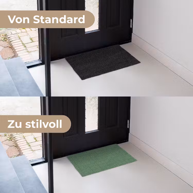 Patroon - Tegels - Groen Deurmat klein 898 -voor-na_DE