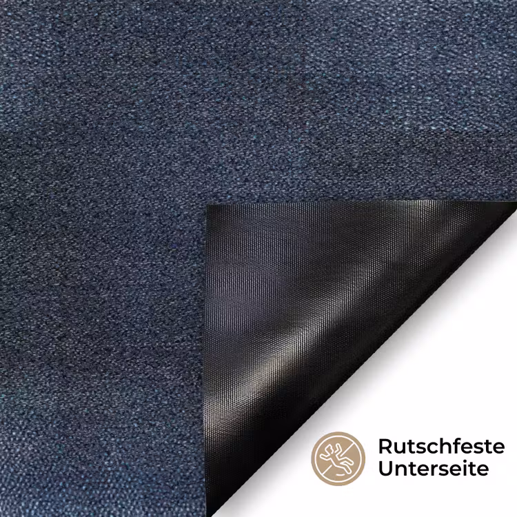 Patroon - Ruit - Marineblauw Deurmat klein 898 -antislip_DE