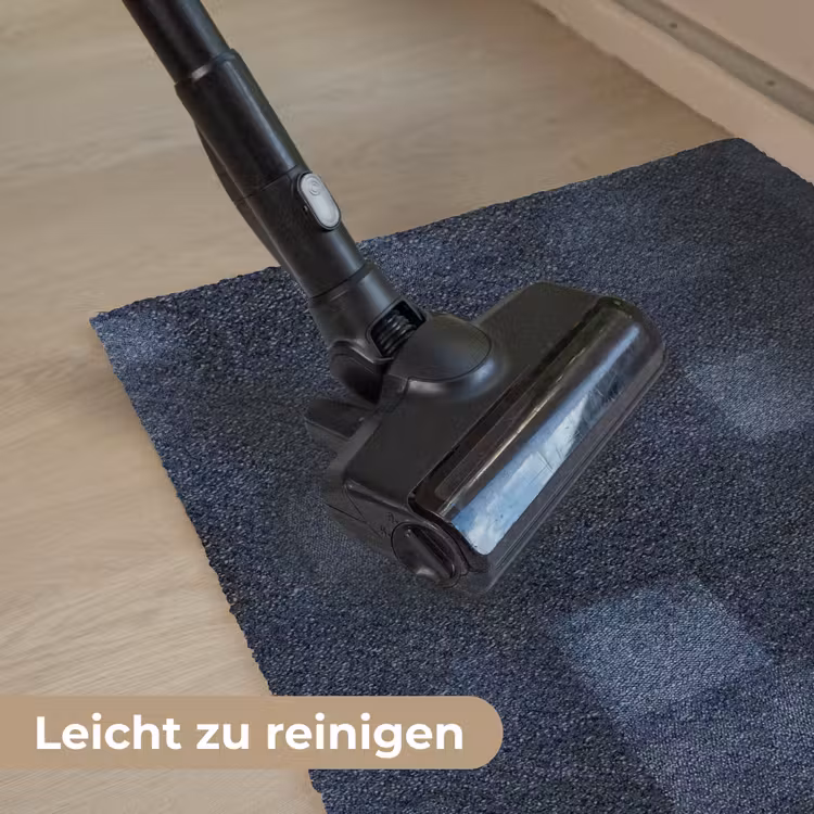 Patroon - Ruit - Marineblauw Deurmat klein 898 -reinigen_DE