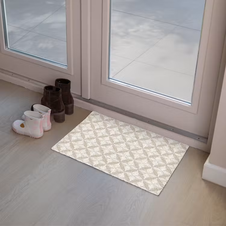 Patroon - Klassiek - Beige Deurmat klein 898 -sfeer3