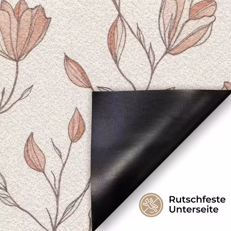 Patroon - Klassiek - Roze Deurmat klein 898 -antislip_DE