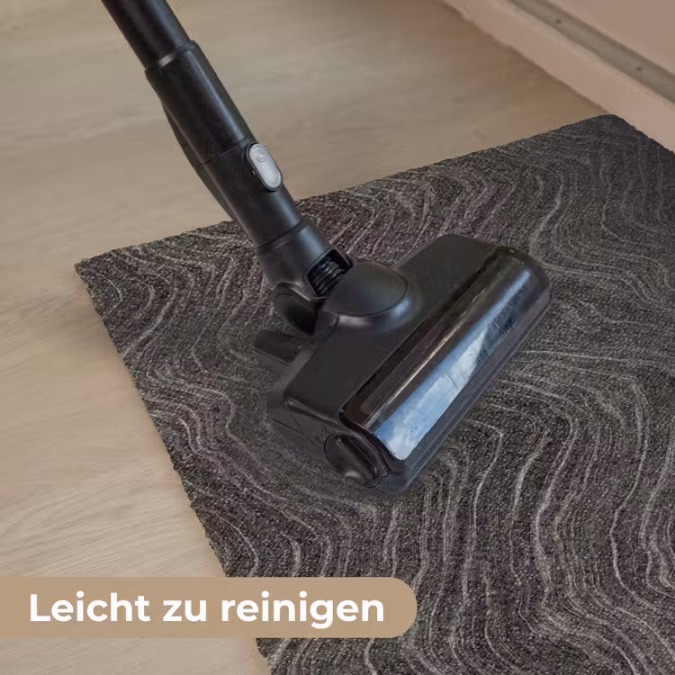 Patroon - Contrast - Antraciet Deurmat klein 898 -reinigen_DE