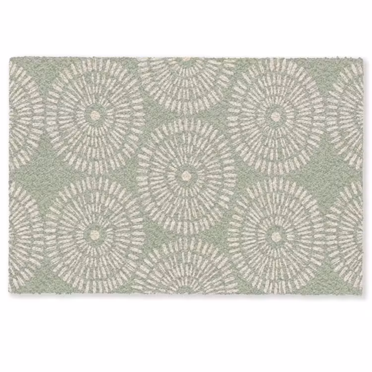 Patroon - Cirkels - Abstract - Modern - Groen Deurmat klein -zkaufland3d