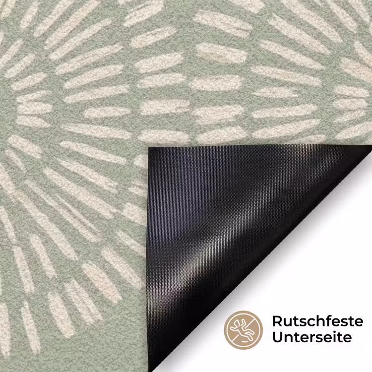 Patroon - Cirkels - Abstract - Modern - Groen Deurmat klein -antislip_DE