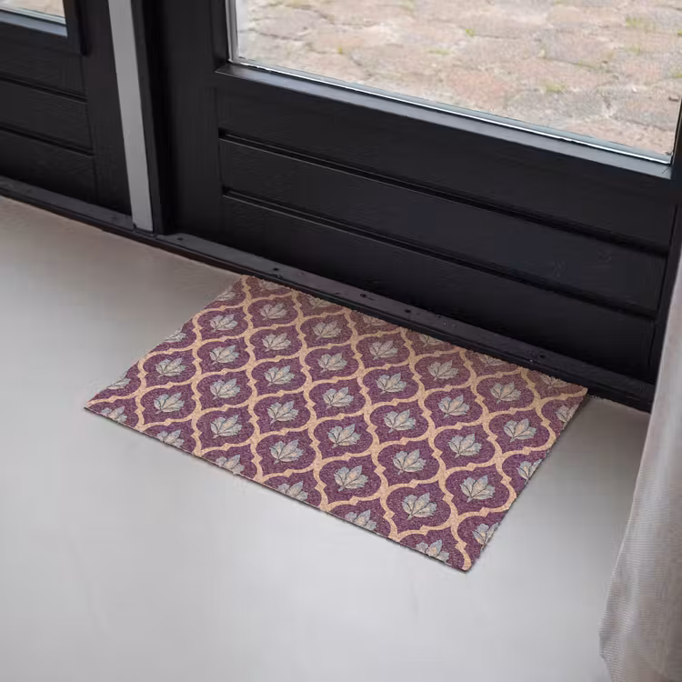 Patroon - Paars - Bloem Deurmat klein -sfeer2