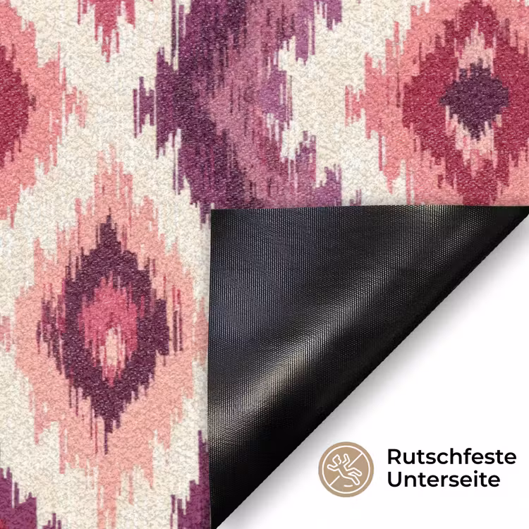 Patroon - Paars - Zigzag Deurmat klein 898 -antislip_DE