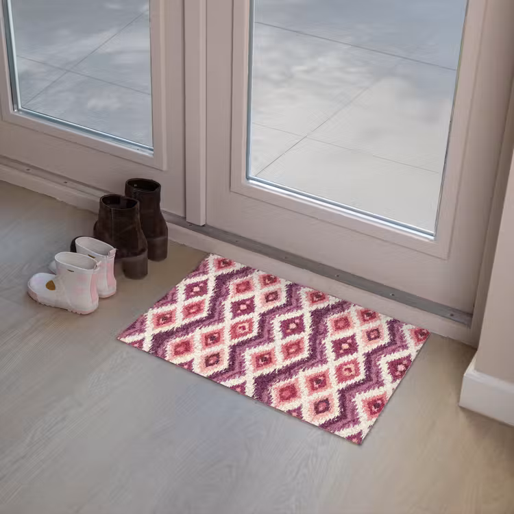 Patroon - Paars - Zigzag Deurmat klein 898 -sfeer3