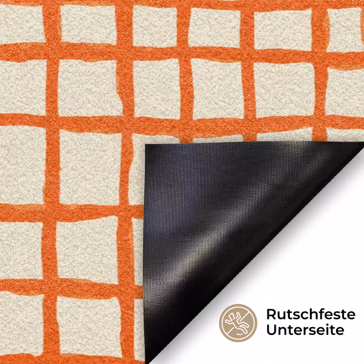 Patroon - Lijnen - Oranje Deurmat klein 898 -antislip_DE