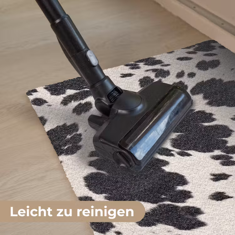 Patroon - Vacht - Zwart - Wit Deurmat klein -reinigen_DE