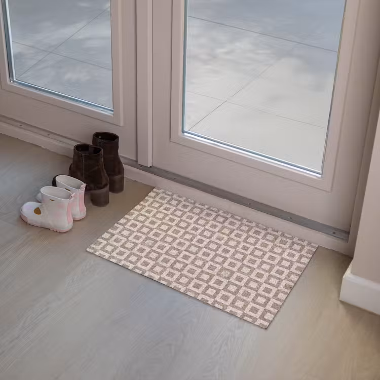 Patroon - Marmer - Beige Deurmat klein 898 -sfeer3