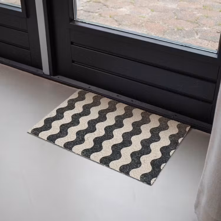 Patroon - Marmer - Groen - Cremé Deurmat klein 898 -sfeer2