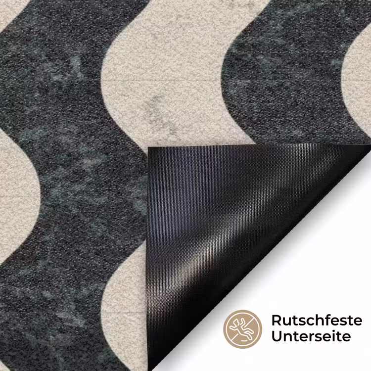 Patroon - Marmer - Groen - Cremé Deurmat klein 898 -antislip_DE