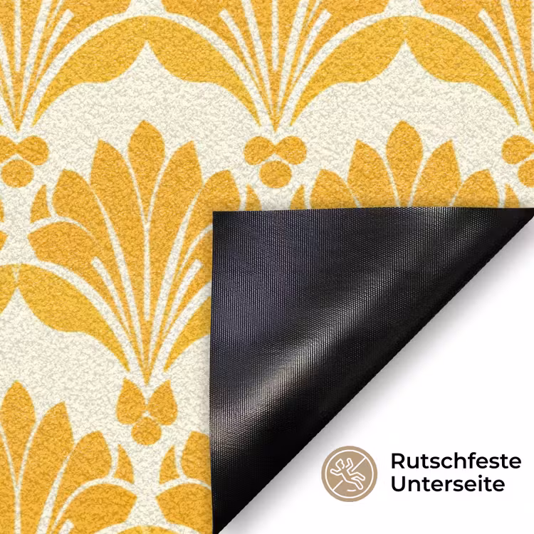 Patroon - Motief - Geel Deurmat klein 898 -antislip_DE