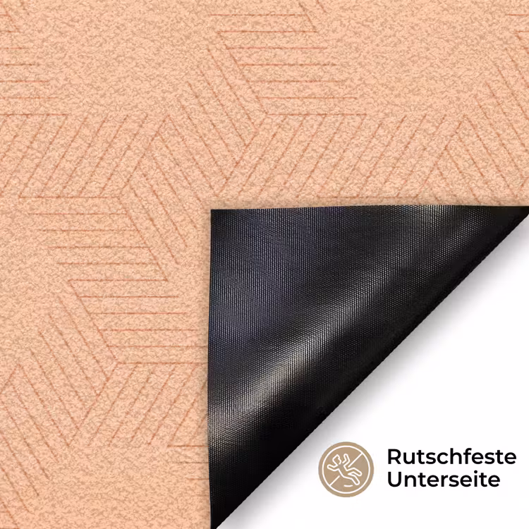 Patroon - Oranje - Lijnen Deurmat klein 898 -antislip_DE