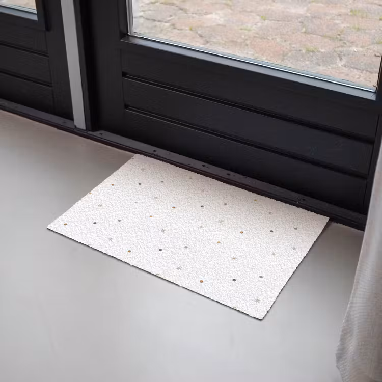 Patroon - Stippen - Sterren - Wit Deurmat klein 898 -sfeer2