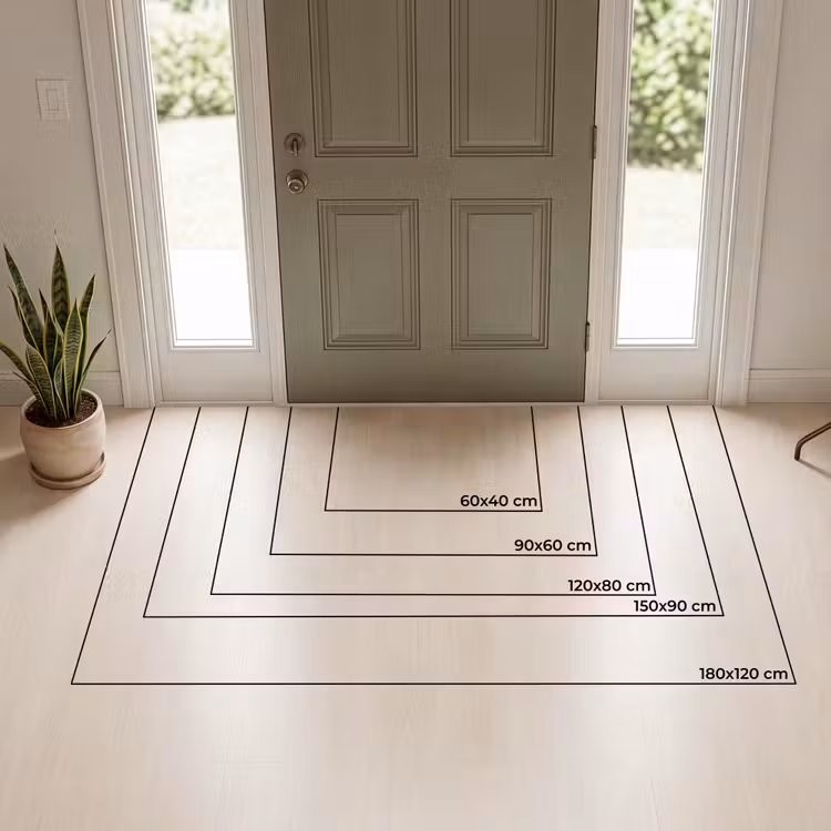 Patroon - Stippen - Sterren - Wit Deurmat klein 898 -formaat_overzicht