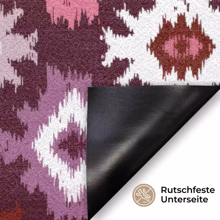 Patroon - Diamantvorm - Paars Deurmat klein 898 -antislip_DE