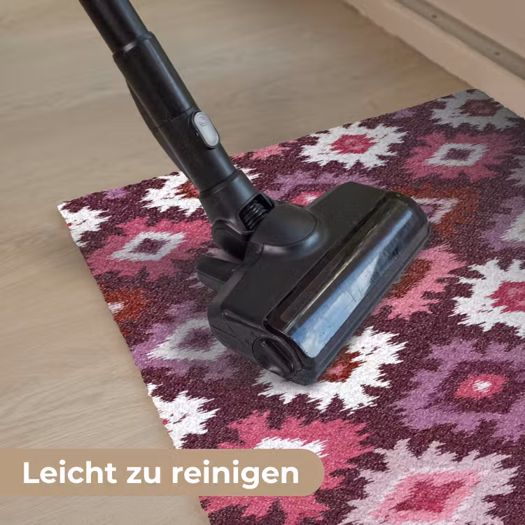 Patroon - Diamantvorm - Paars Deurmat klein 898 -reinigen_DE