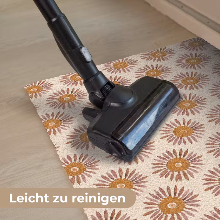 Patroon - Retro - Bruin Deurmat klein 898 -reinigen_DE