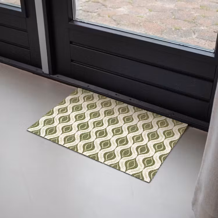 Patroon - Retro - Groen Deurmat klein 898 -sfeer2