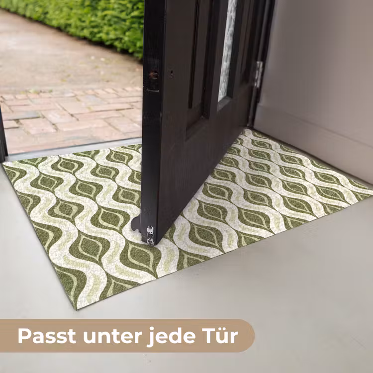 Patroon - Retro - Groen Deurmat klein 898 -USP_DE