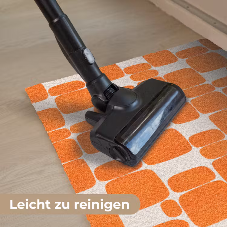 Patroon - Retro - Oranje Deurmat klein 898 -reinigen_DE