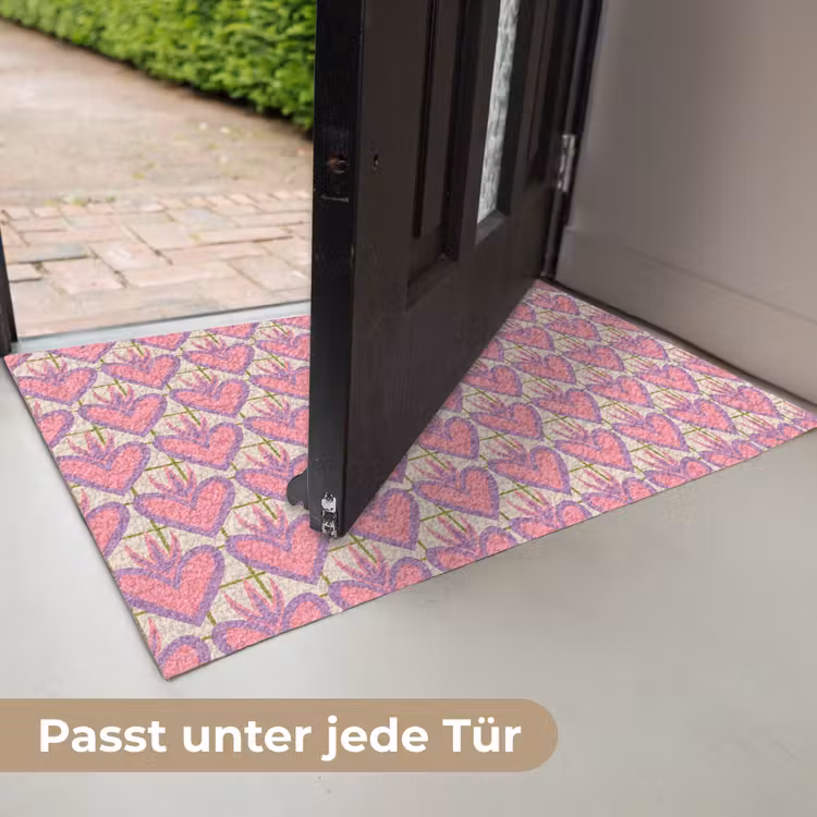 Patroon - Roze - Hartjes Deurmat klein 898 -USP_DE