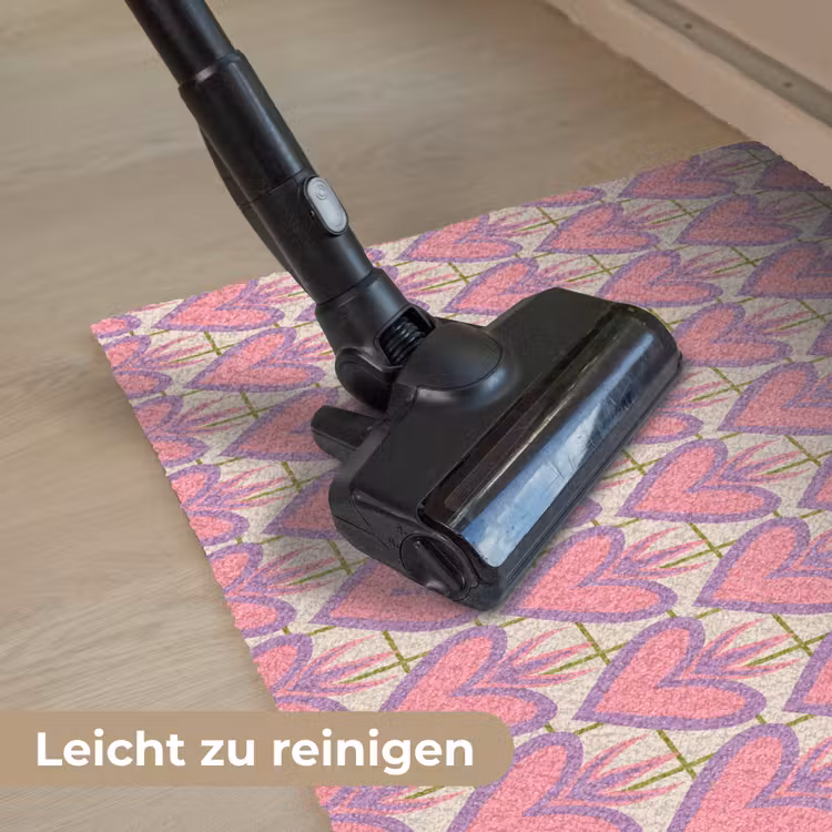 Patroon - Roze - Hartjes Deurmat klein 898 -reinigen_DE