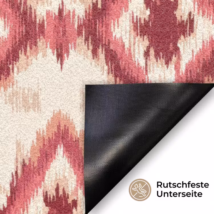 Patroon - Roze - Diamantvorm Deurmat klein 898 -antislip_DE