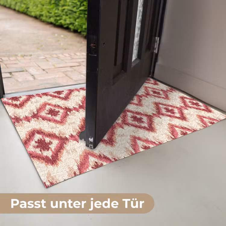 Patroon - Roze - Diamantvorm Deurmat klein 898 -USP_DE