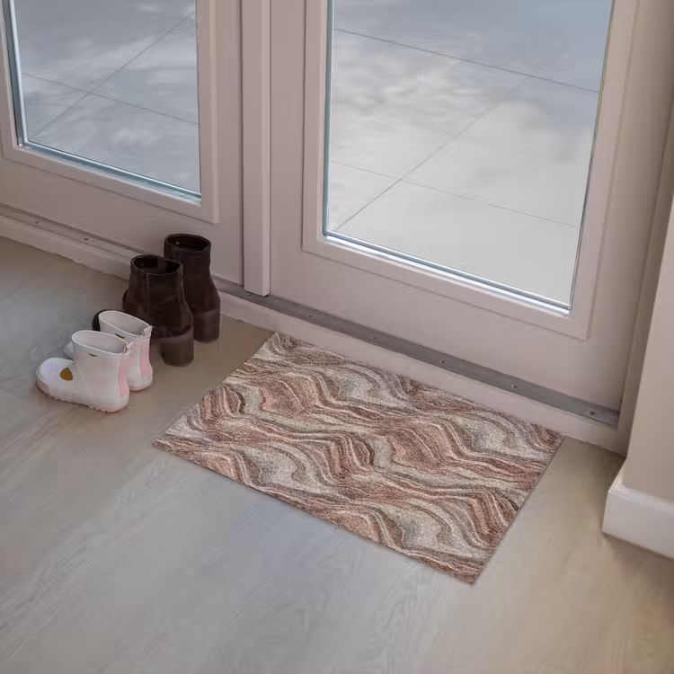 Patroon - Zandsteen - Travertijn Deurmat klein 898 -sfeer3