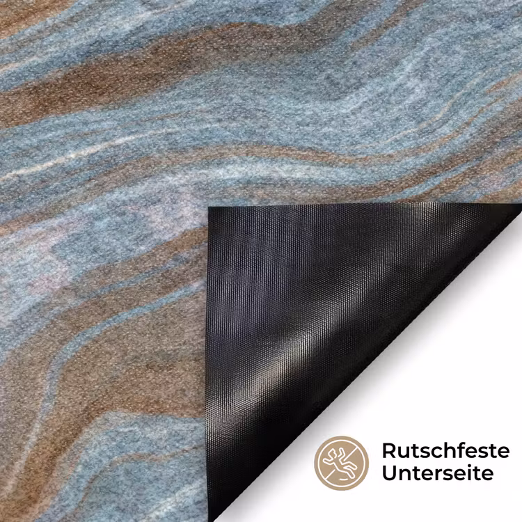 Patroon - Steen - Blauw Deurmat klein 898 -antislip_DE