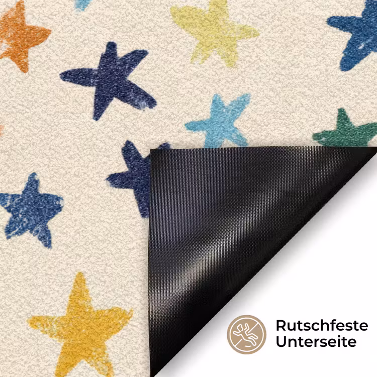 Patroon - Sterren - Kleurrijk Deurmat klein 898 -antislip_DE