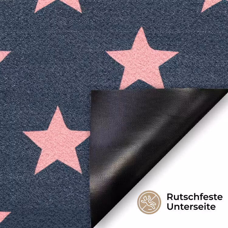 Patroon - Sterren - Roze Deurmat klein 898 -antislip_DE