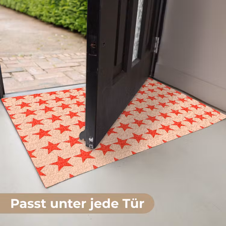 Patroon - Sterren - Rood Deurmat klein 898 -USP_DE