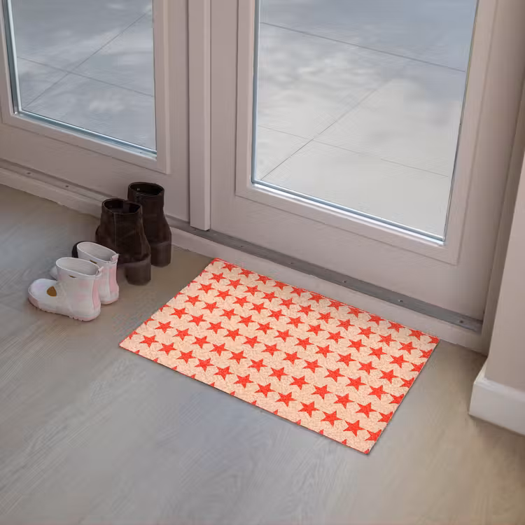 Patroon - Sterren - Rood Deurmat klein 898 -sfeer3