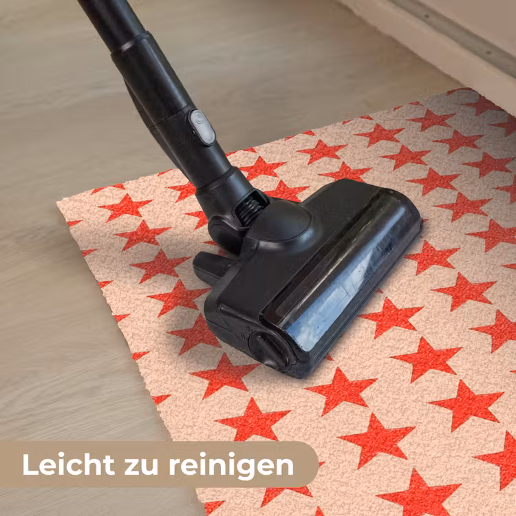 Patroon - Sterren - Rood Deurmat klein 898 -reinigen_DE