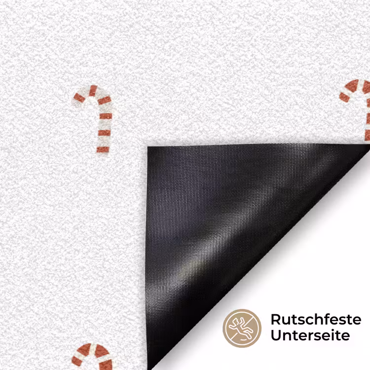 Patroon - Sterren - Zuurstok - Wit Deurmat klein 898 -antislip_DE