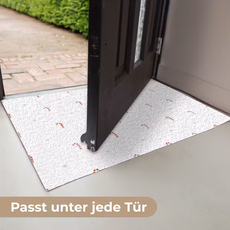 Patroon - Sterren - Zuurstok - Wit Deurmat klein 898 -USP_DE