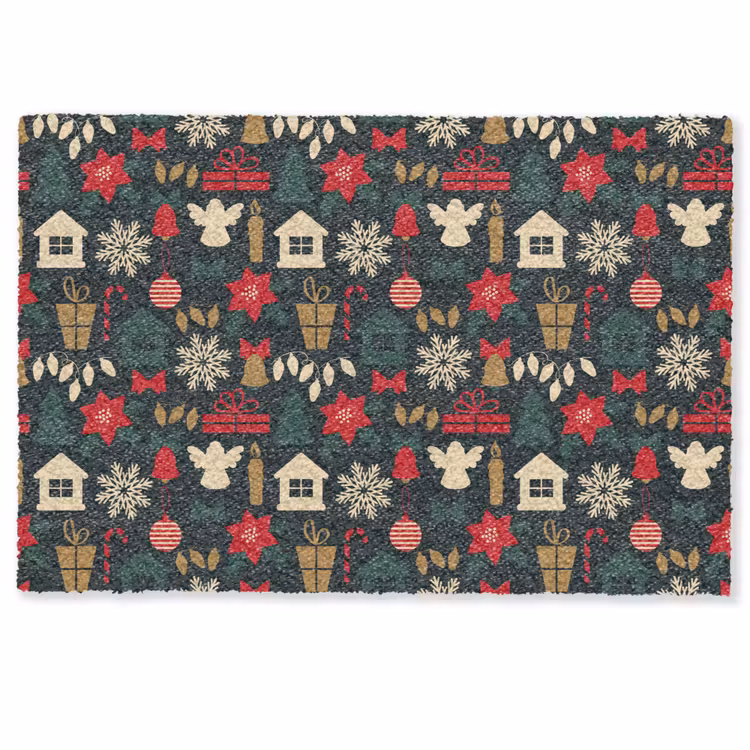 Patroon - Kerst - Symbolen Deurmat klein 898 -zkaufland3d