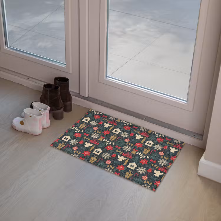 Patroon - Kerst - Symbolen Deurmat klein 898 -sfeer3