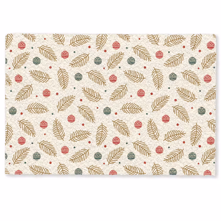Patroon - Kerst - Symbolen - Beige Deurmat klein 898 -zkaufland3d
